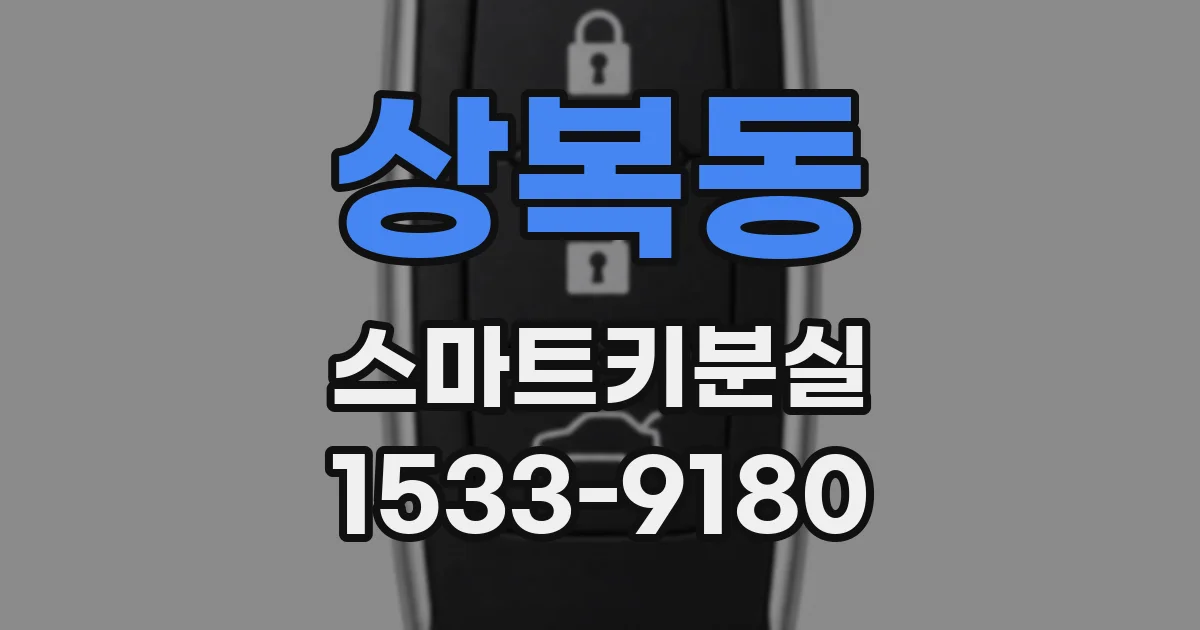 상복동 스마트키분실