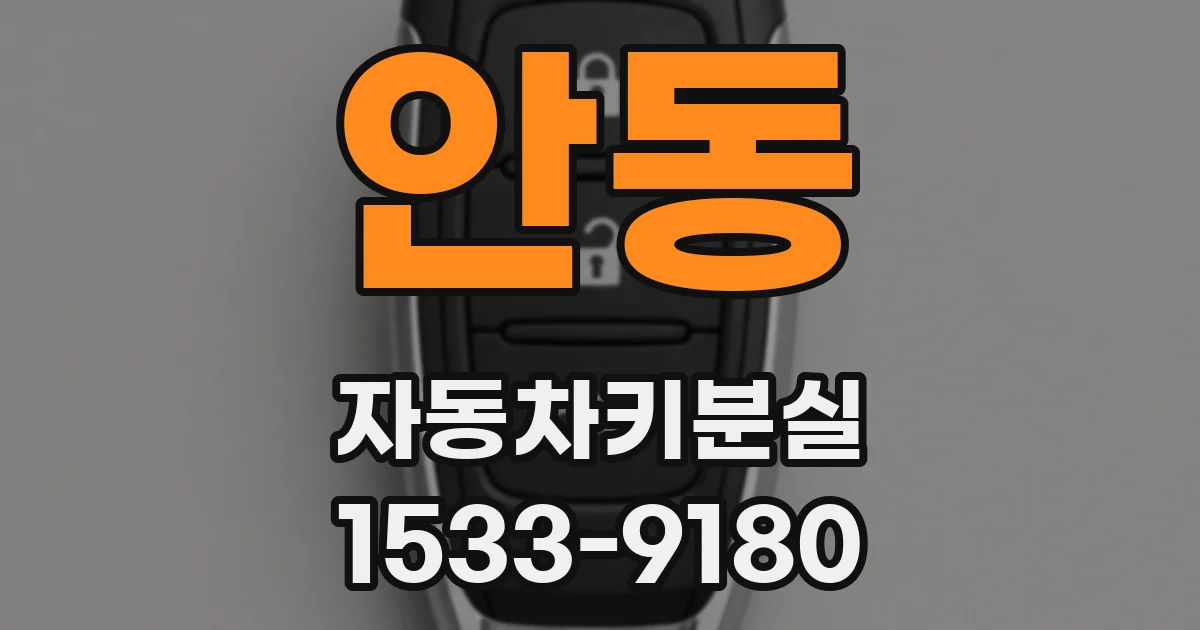 안동 자동차키분실