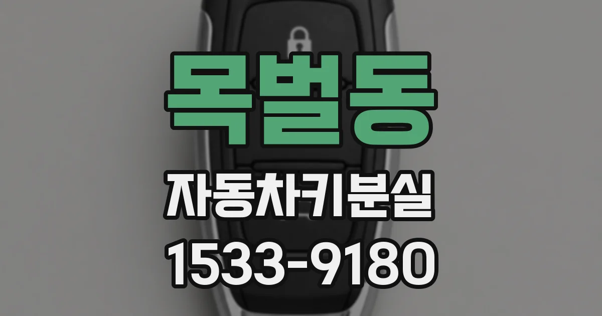 목벌동 자동차키분실