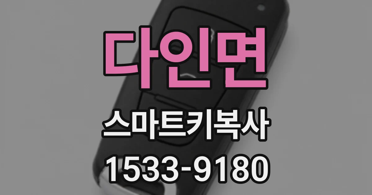다인면 스마트키복사