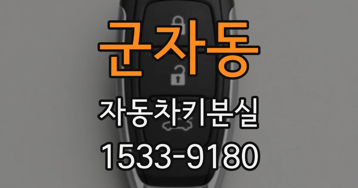 군자동 자동차키분실