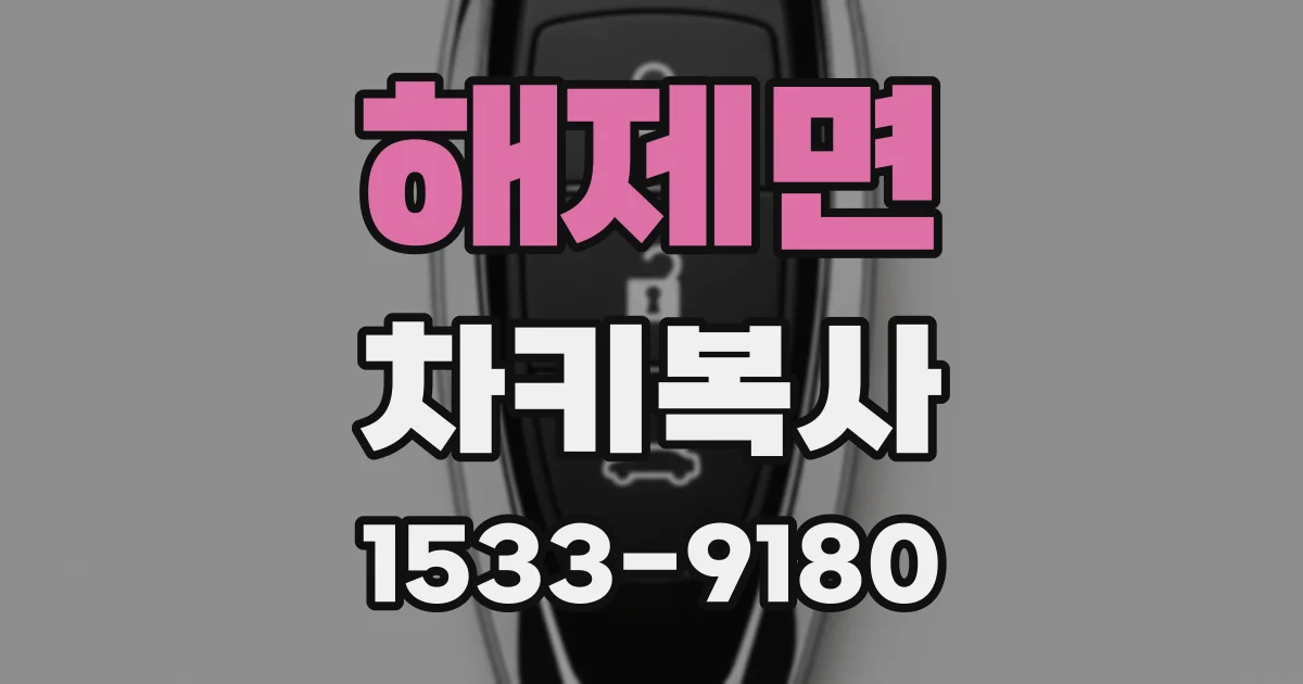 해제면 차키복사