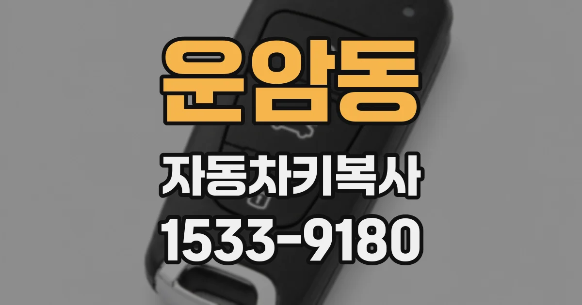 운암동 자동차키복사