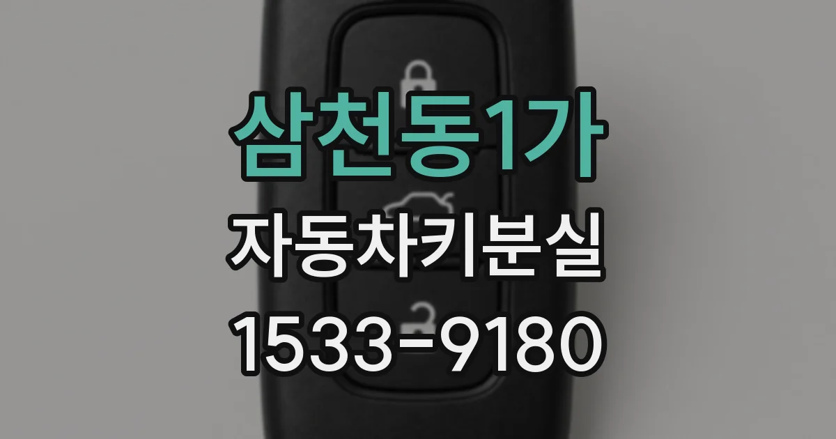 삼천동1가 자동차키분실