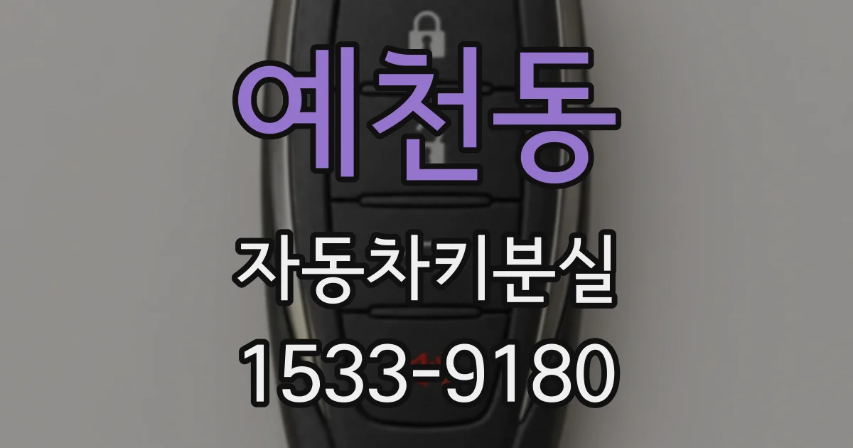 예천동 자동차키분실