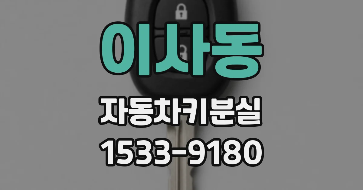 이사동 자동차키분실