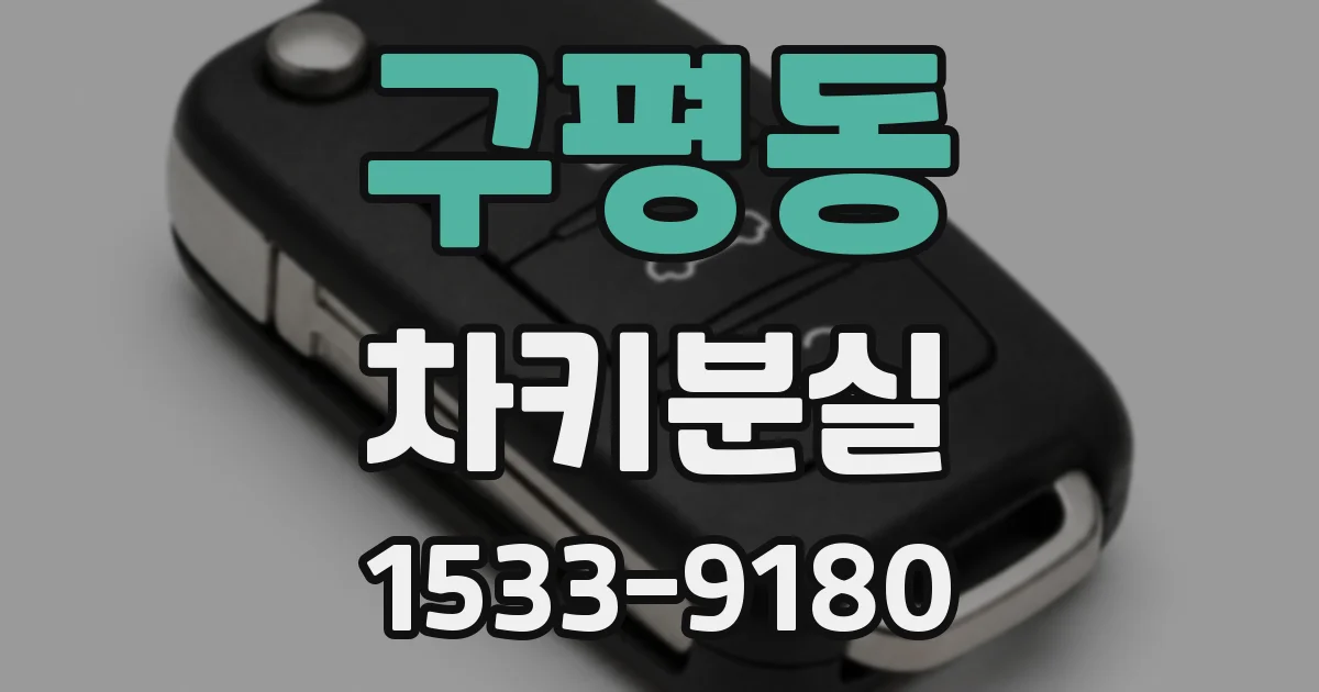 구평동 차키분실