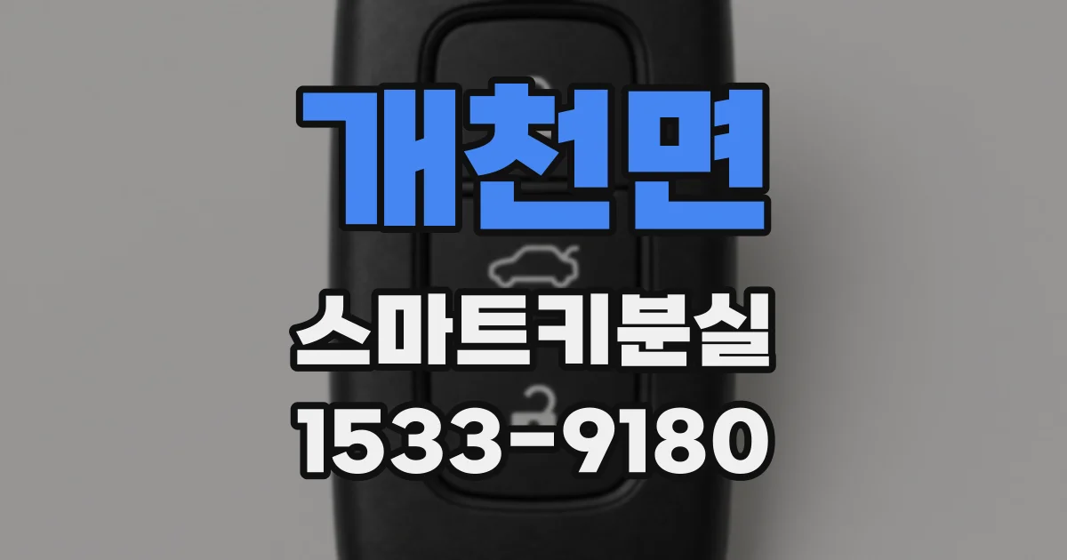 개천면 스마트키분실