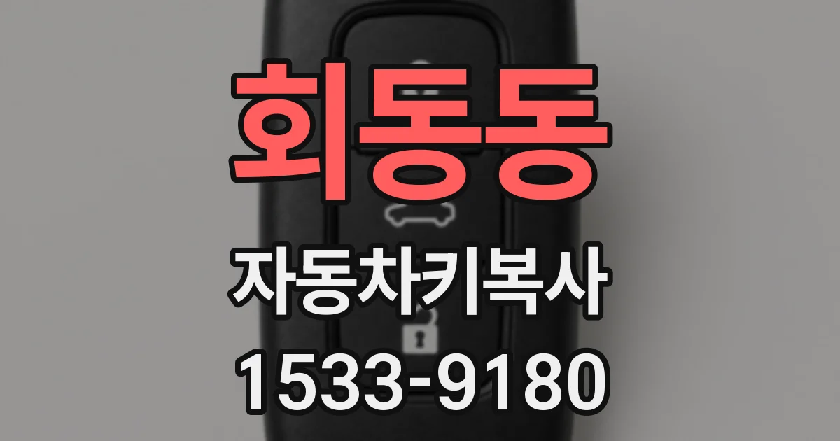 회동동 자동차키복사