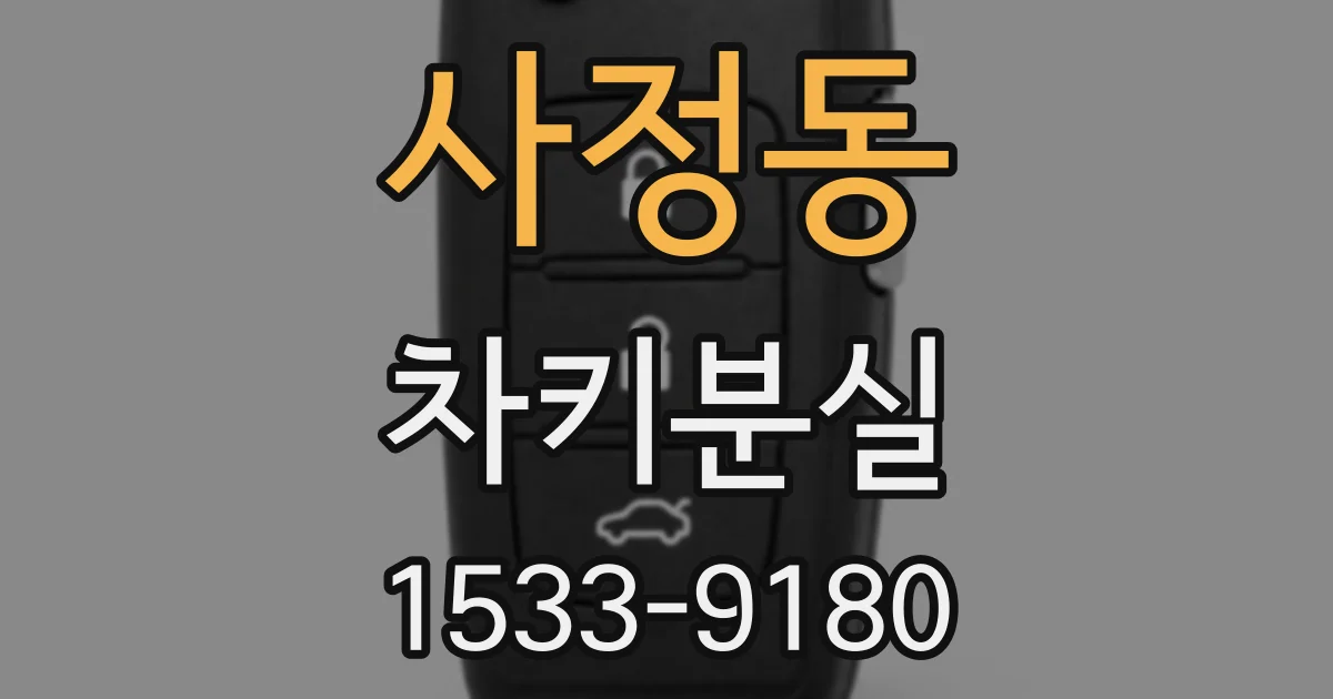 사정동 차키분실