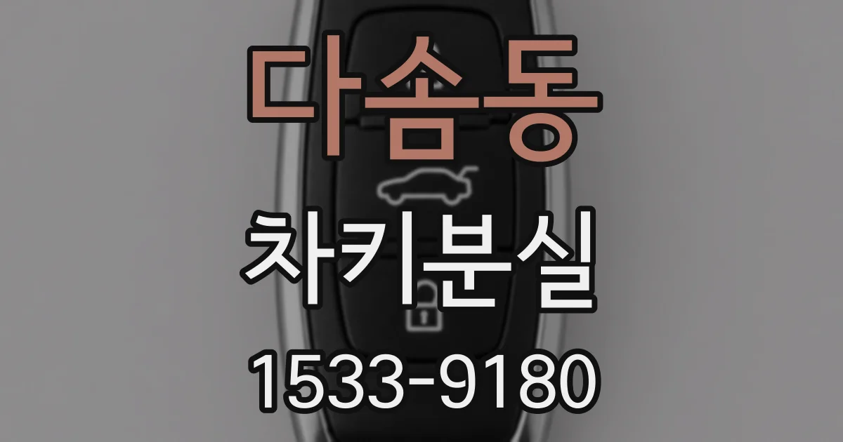 다솜동 차키분실