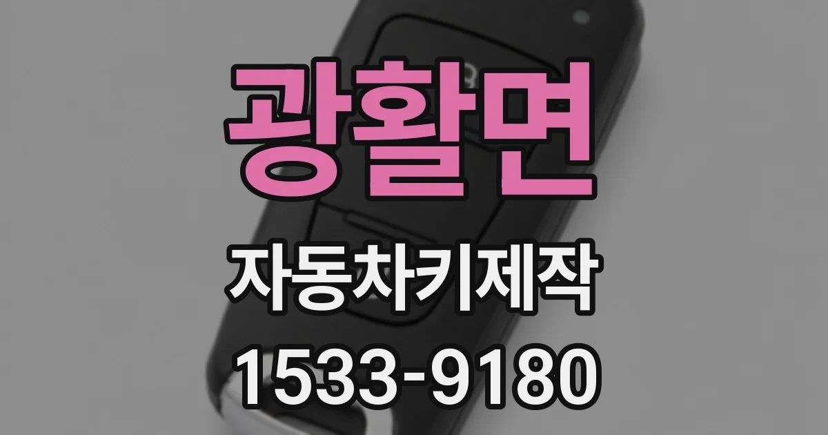 광활면 자동차키제작