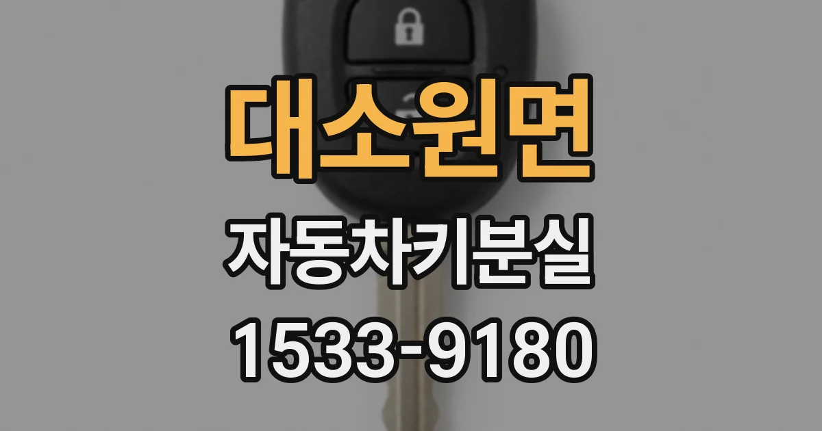 대소원면 자동차키분실