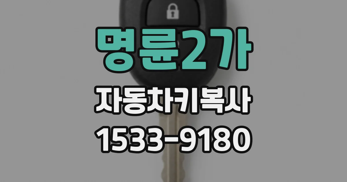 명륜2가 자동차키복사