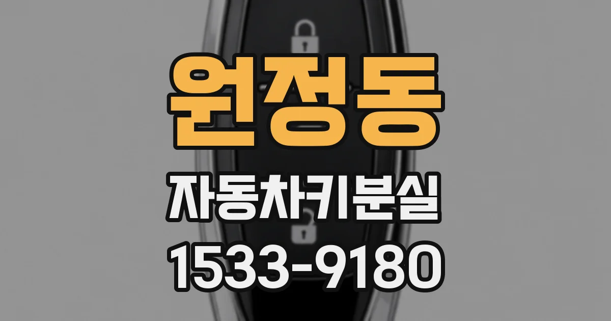 원정동 자동차키분실