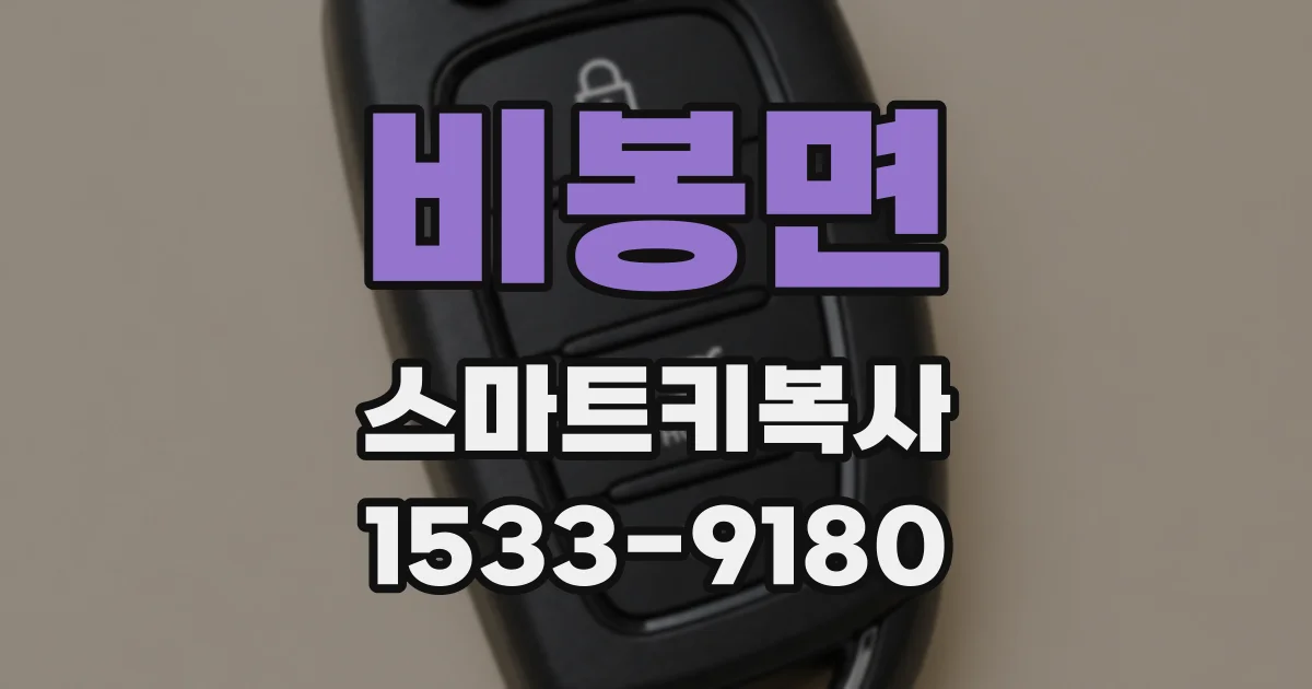 비봉면 스마트키복사
