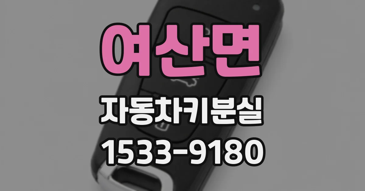 여산면 자동차키분실