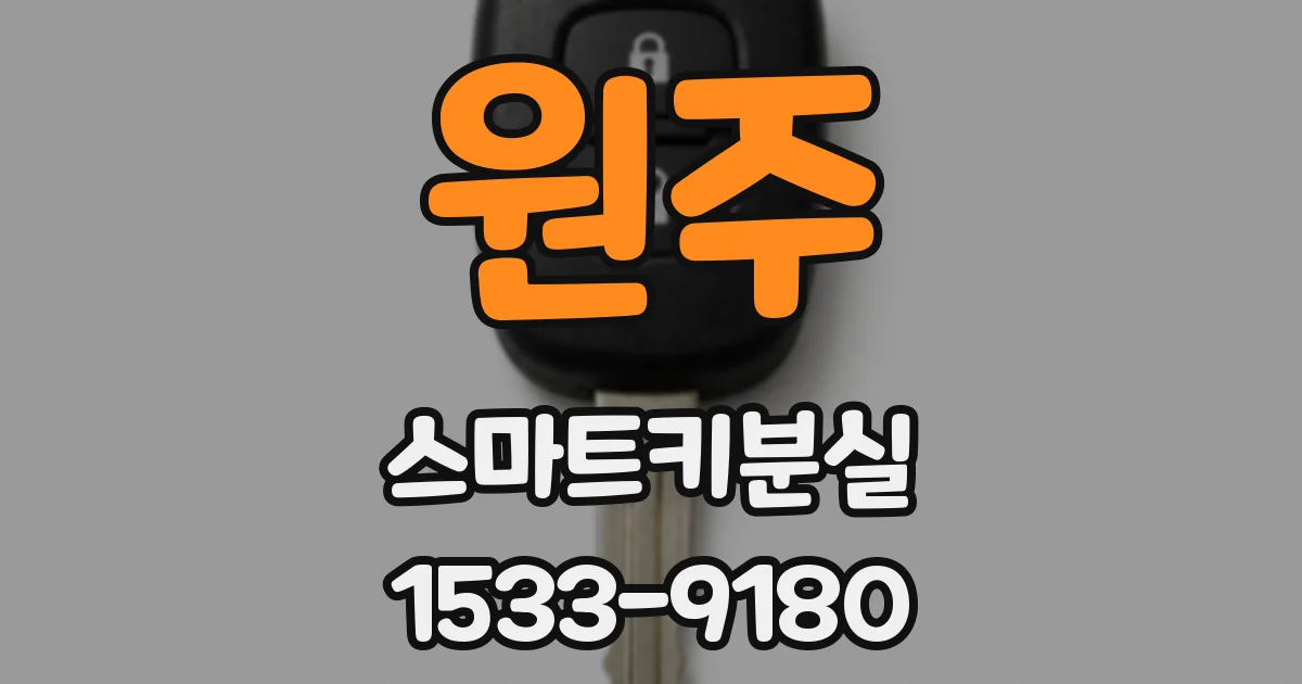 원주 스마트키분실