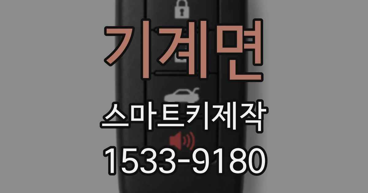 기계면 스마트키제작