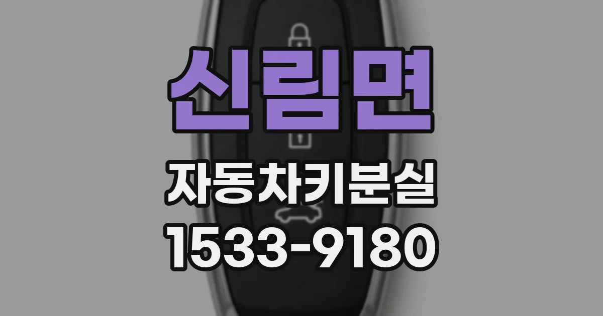 신림면 자동차키분실