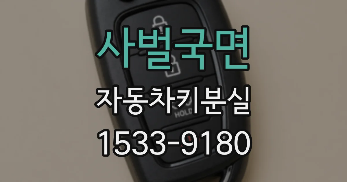 사벌국면 자동차키분실