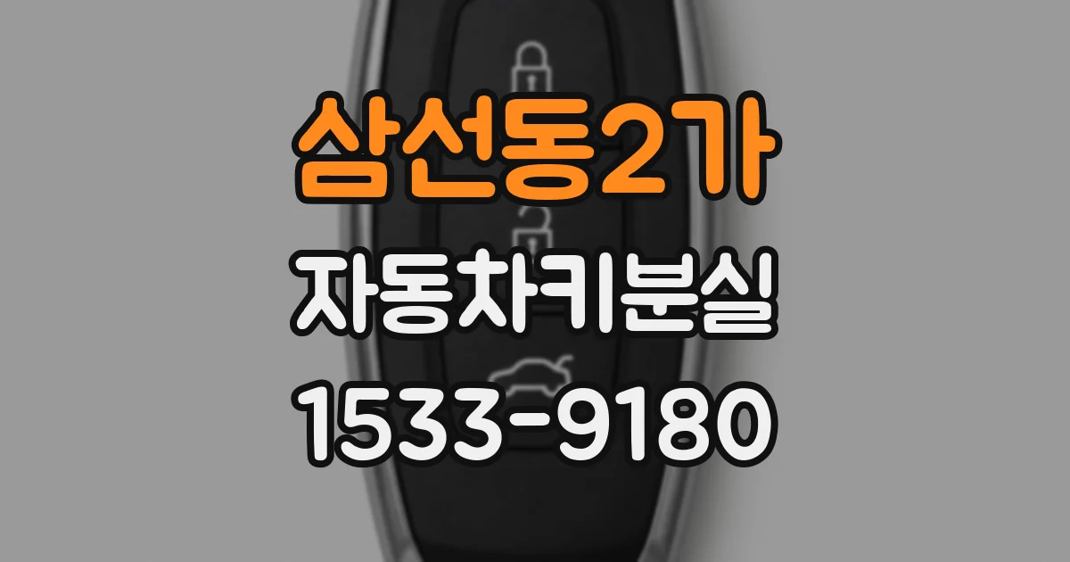 삼선동2가 자동차키분실