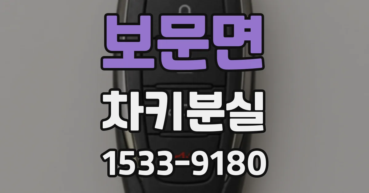 보문면 차키분실