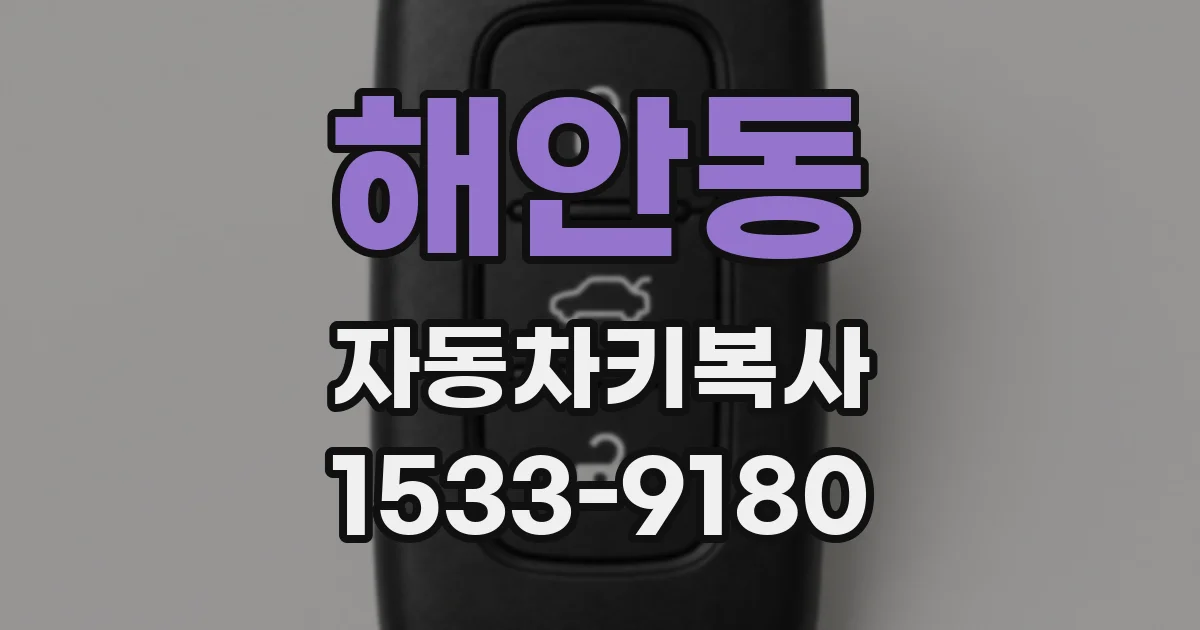 해안동 자동차키복사