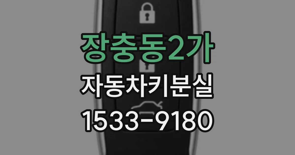 장충동2가 자동차키분실