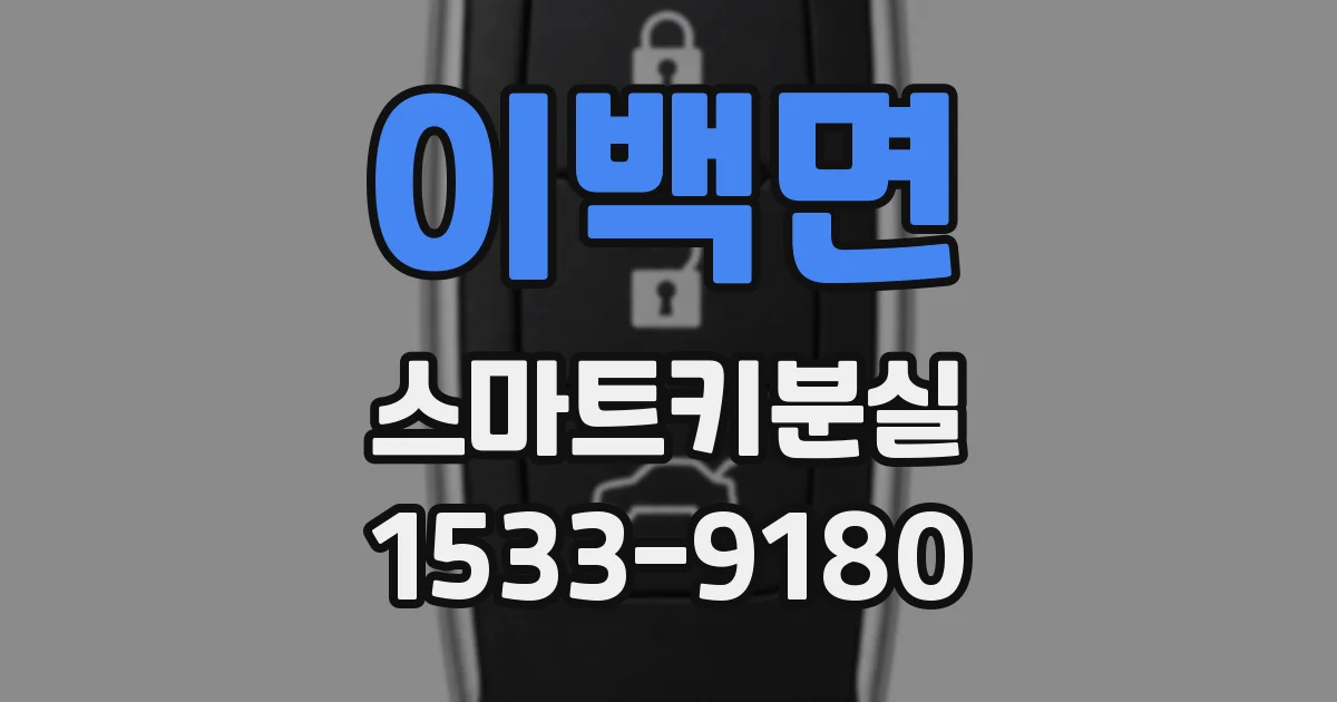 이백면 스마트키분실
