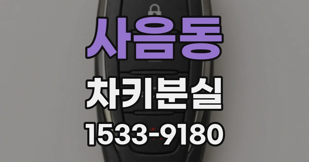 사음동 차키분실