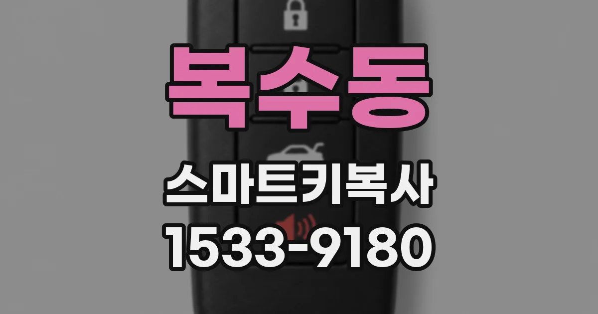 복수동 스마트키복사