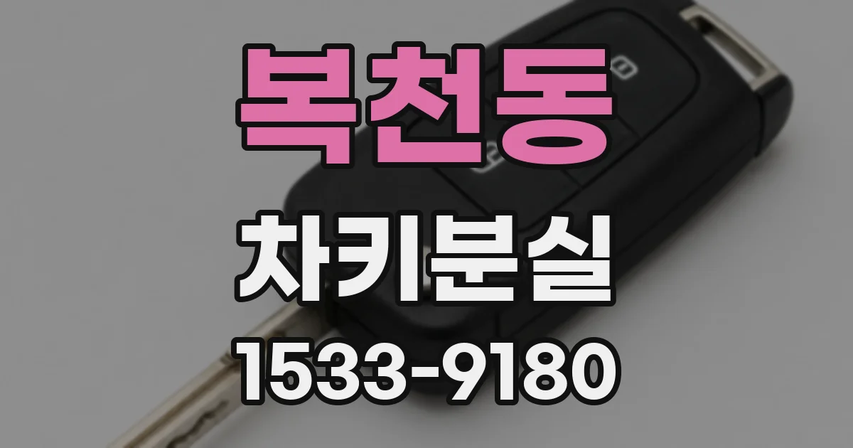 복천동 차키분실