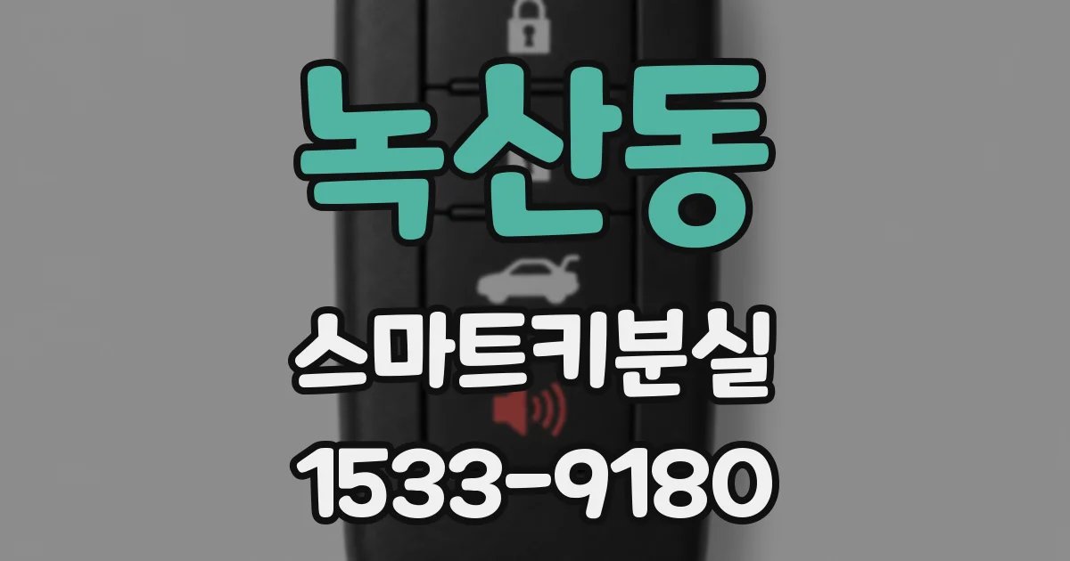 녹산동 스마트키분실