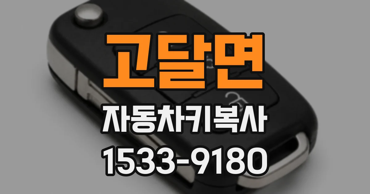 고달면 자동차키복사