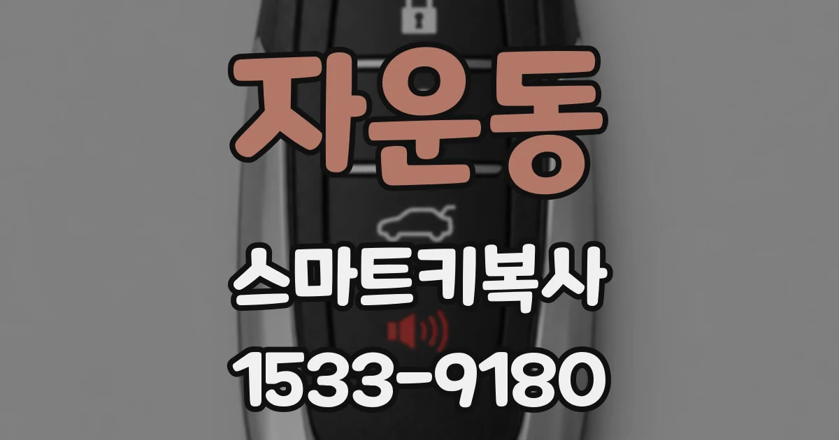 자운동 스마트키복사