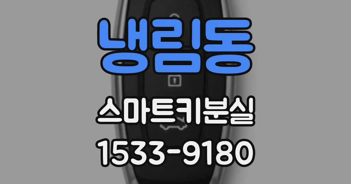 냉림동 스마트키분실