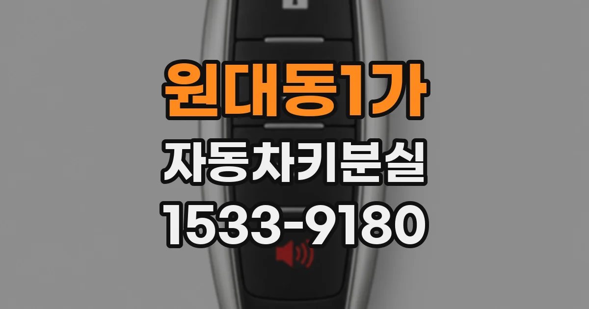 원대동1가 자동차키분실