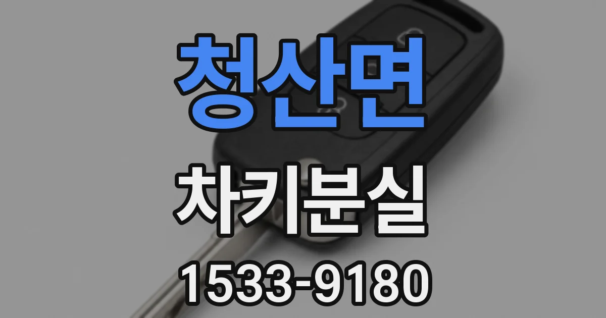 청산면 차키분실