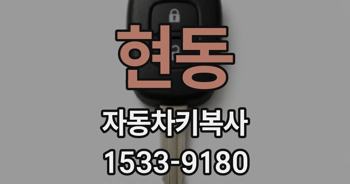 현동 자동차키복사