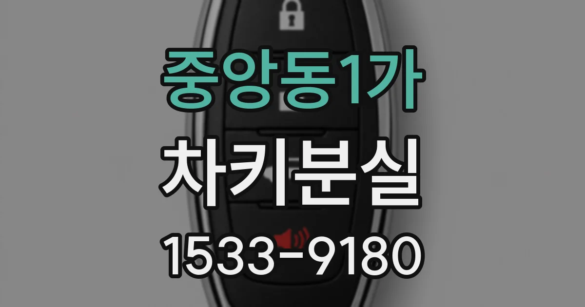 중앙동1가 차키분실