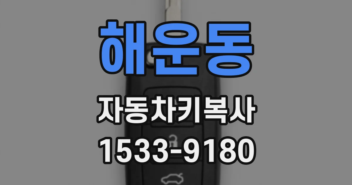 해운동 자동차키복사
