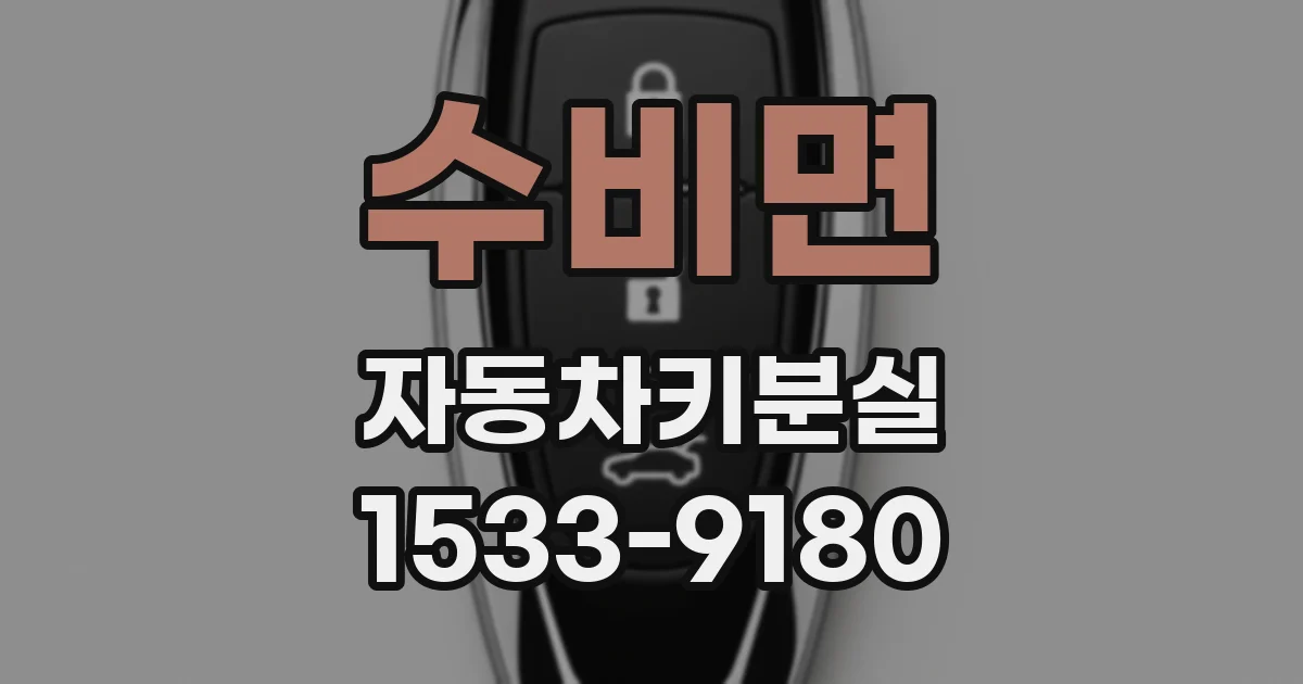수비면 자동차키분실
