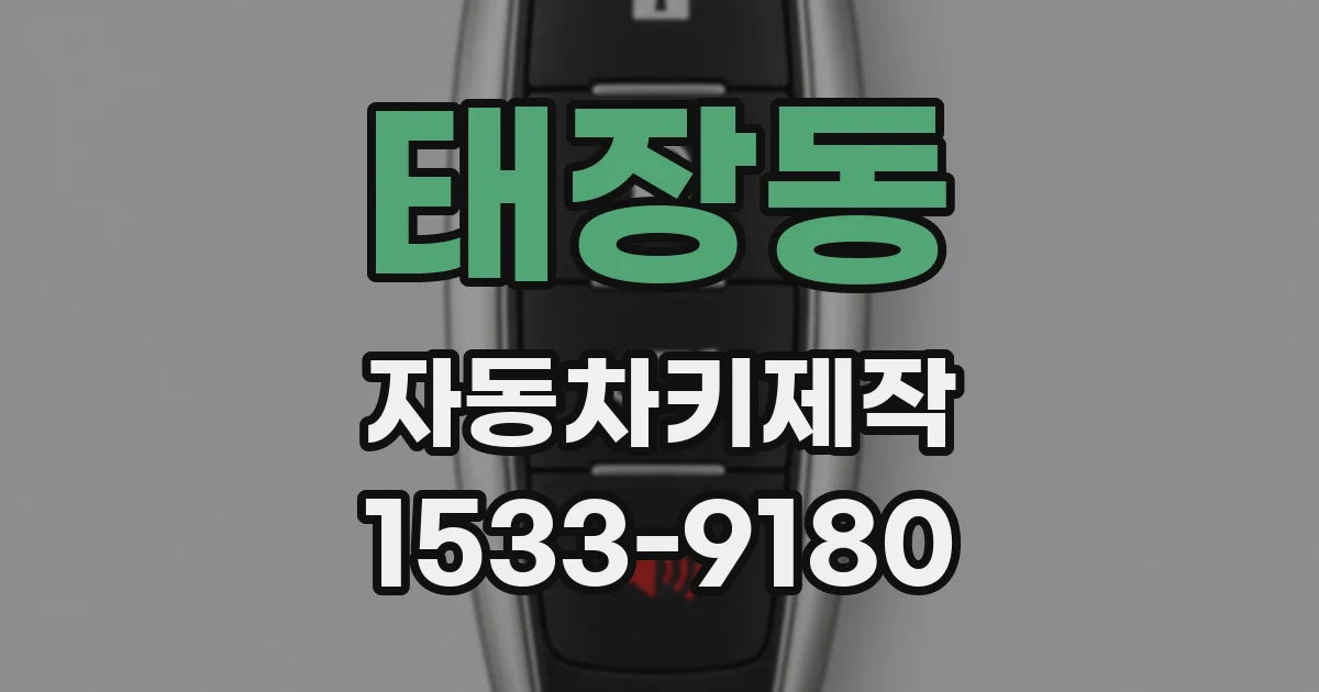 태장동 자동차키제작