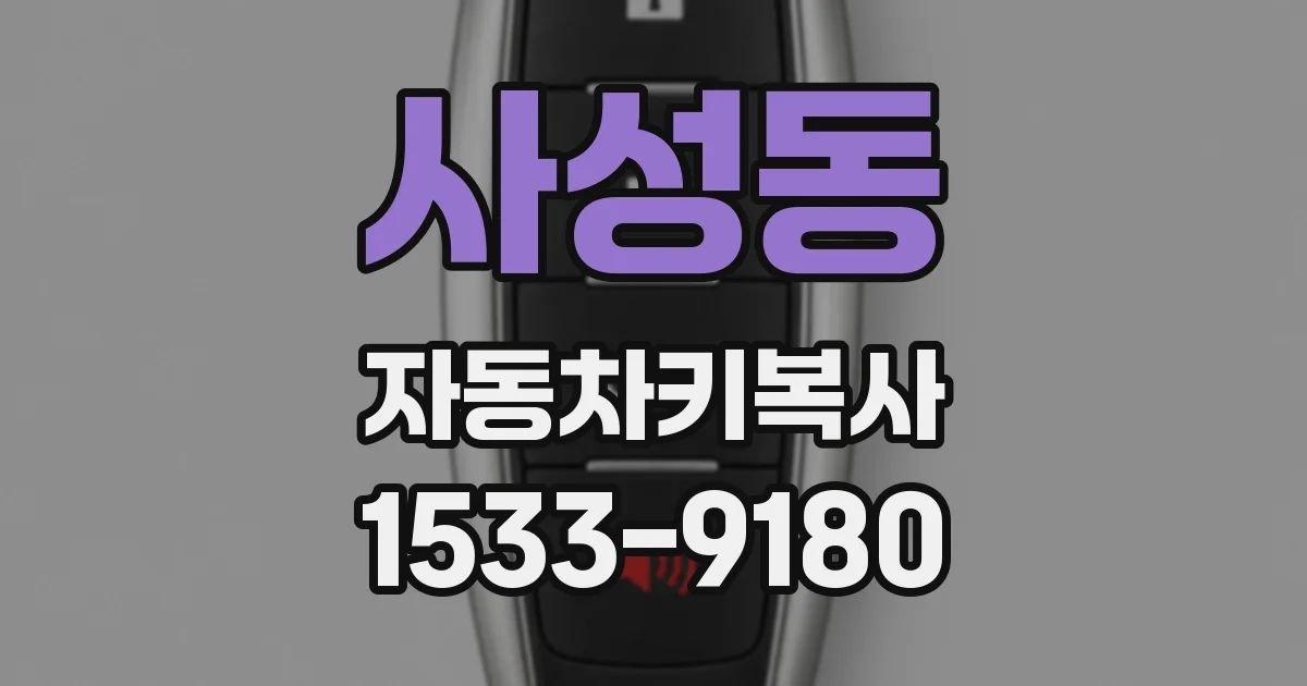 사성동 자동차키복사