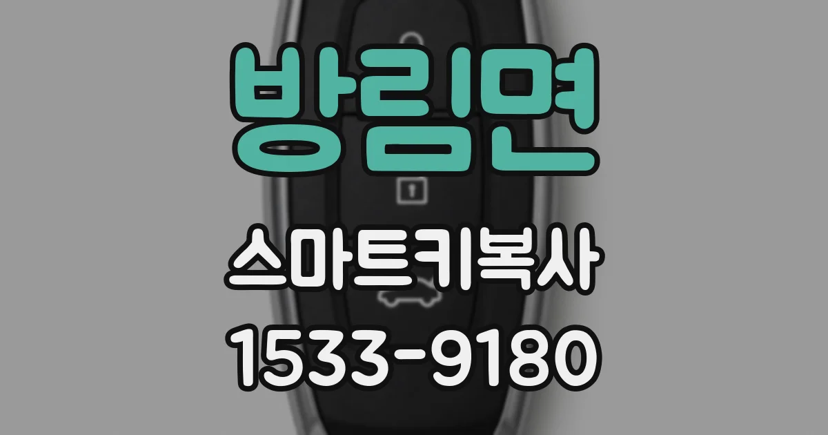 방림면 스마트키복사