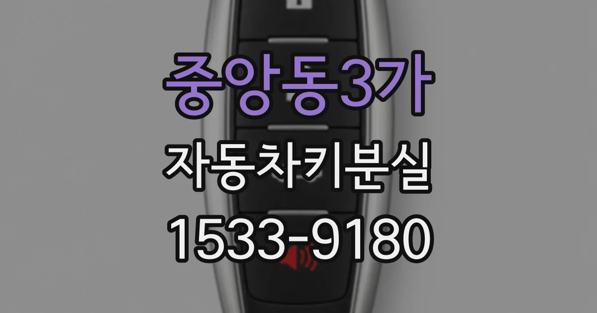 중앙동3가 자동차키분실