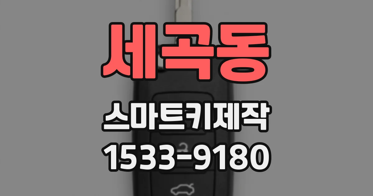 세곡동 스마트키제작