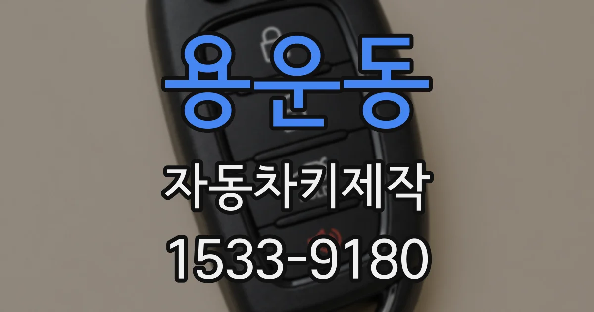 용운동 자동차키제작