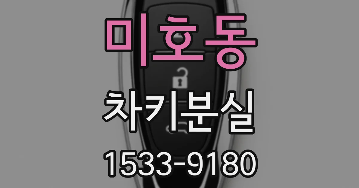 미호동 차키분실